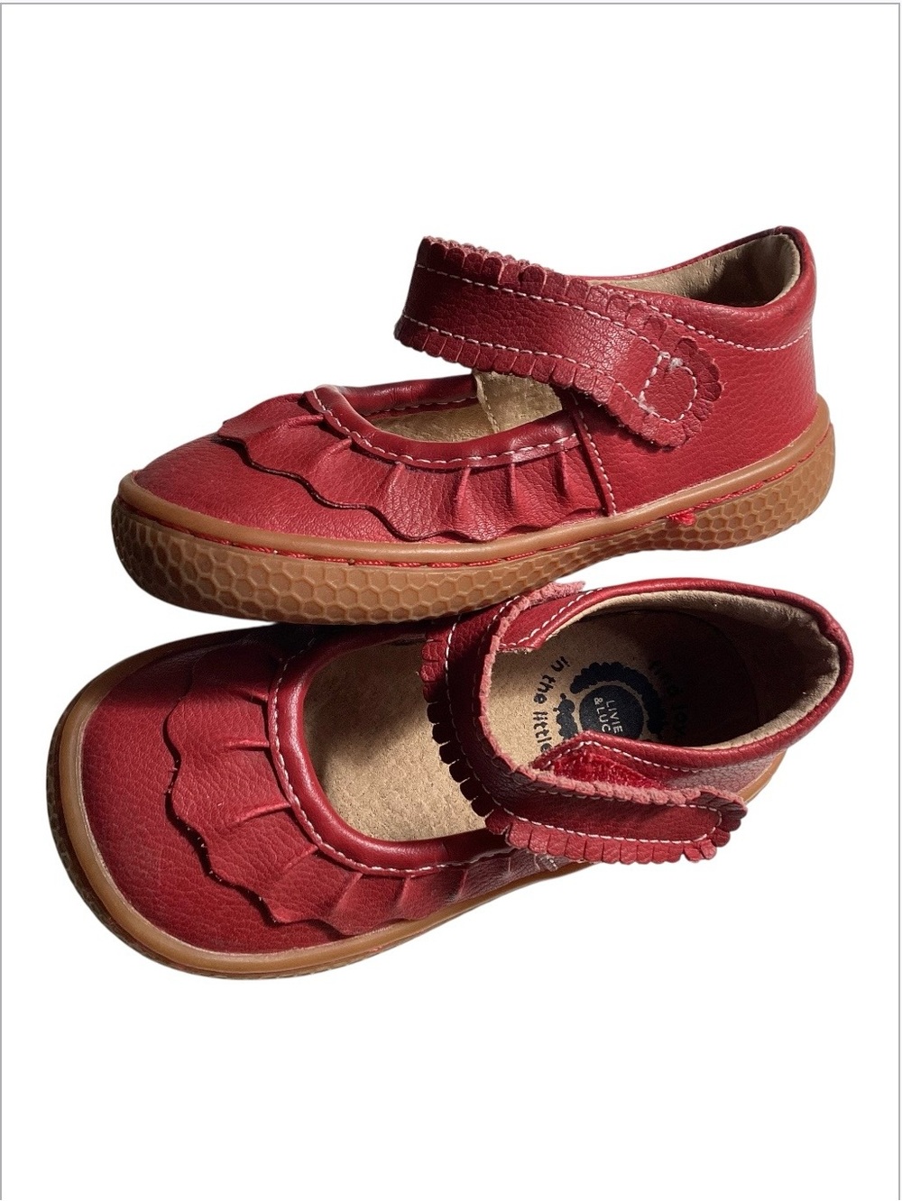 Livie & Luca Scarlet Ruche Ruffled Maryjane Shoes